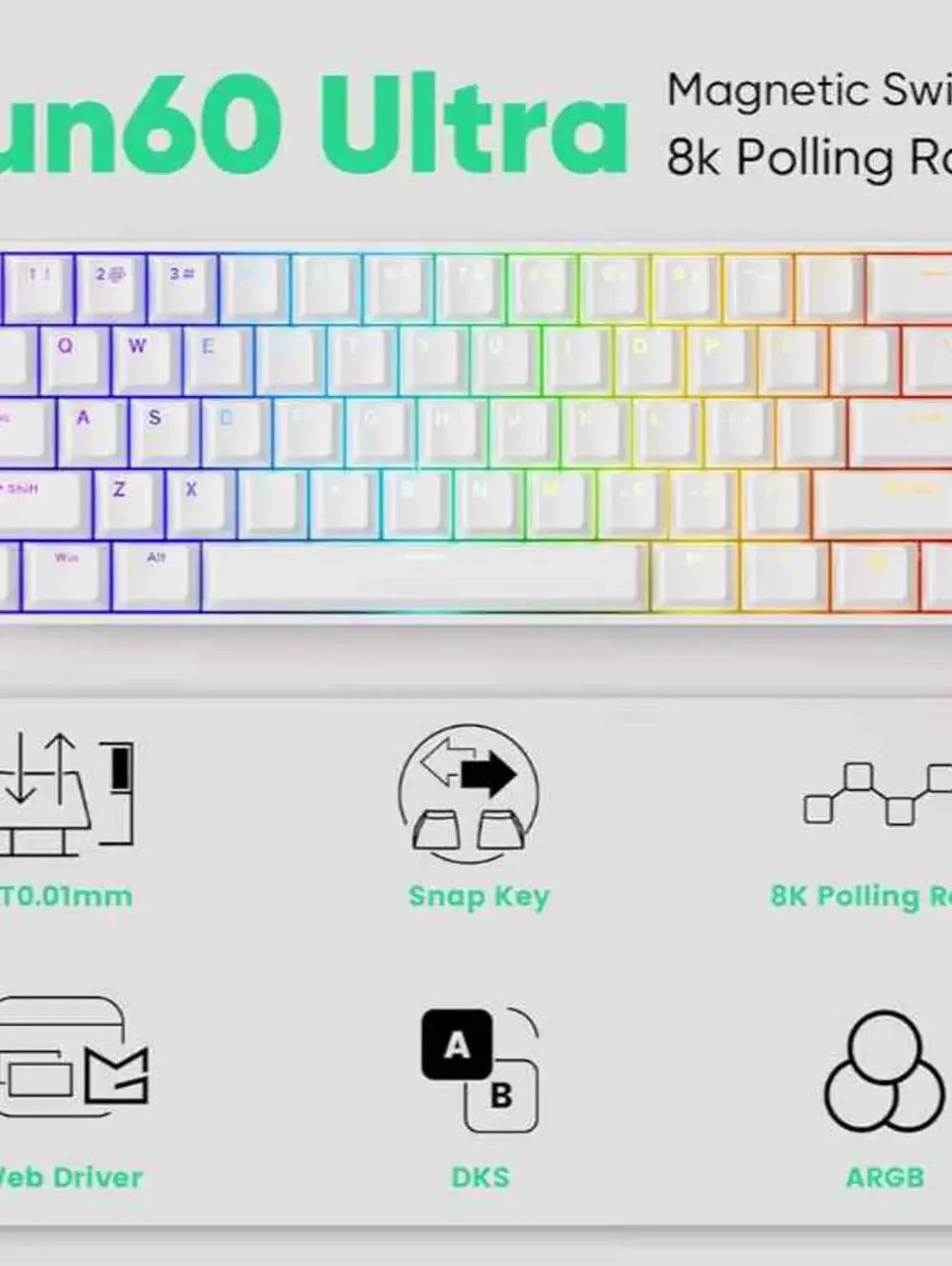 MONSGEEK FUN60 Ultra Rapid Trigger Gaming Keyboard